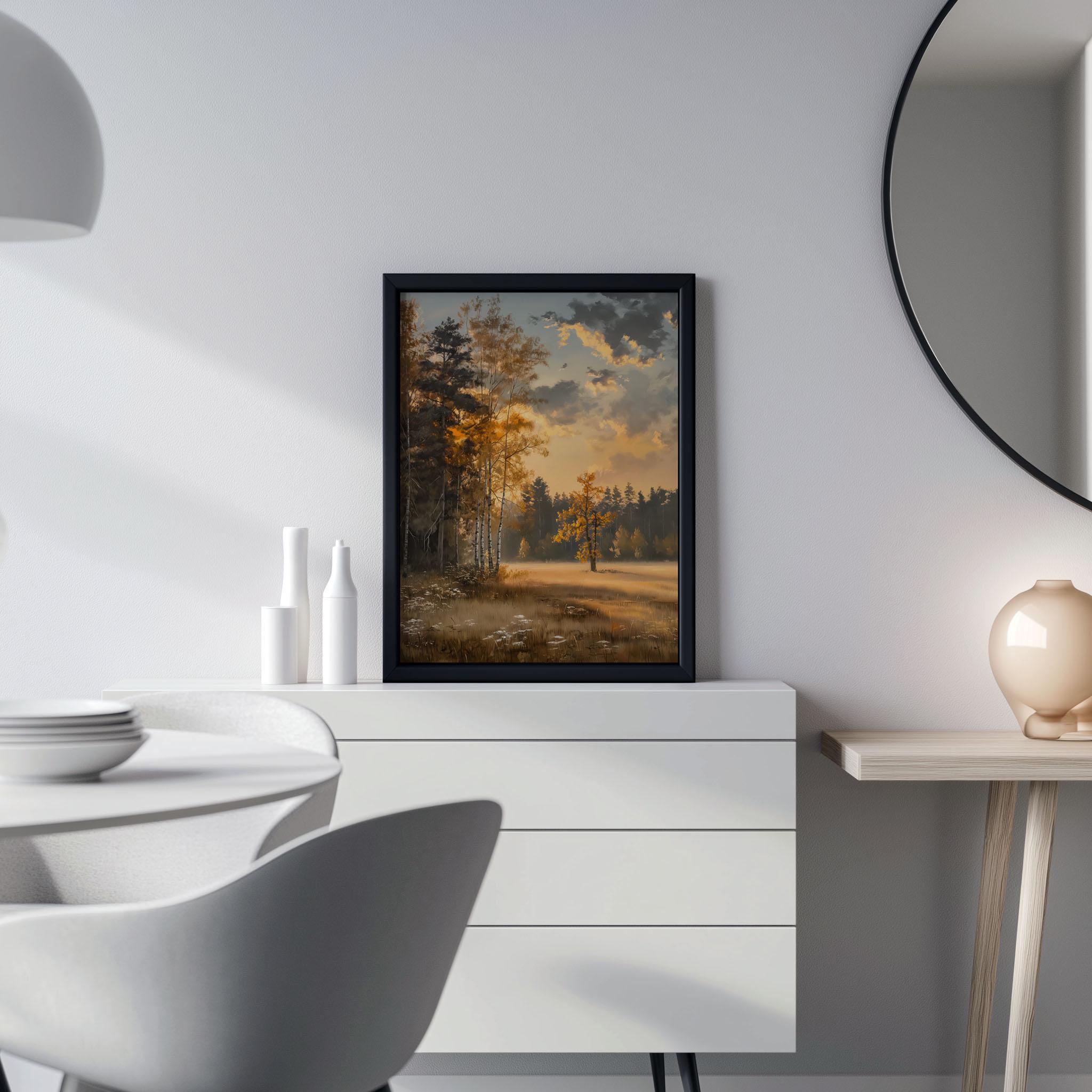 Printable Wall Art Autumn Forest Landscape Painting | Digital Download ...