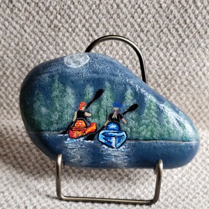 Hand Painted KAYAK ROCK - Etsy