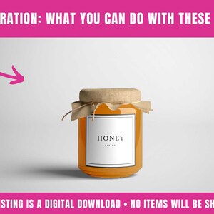 honey jar editable label