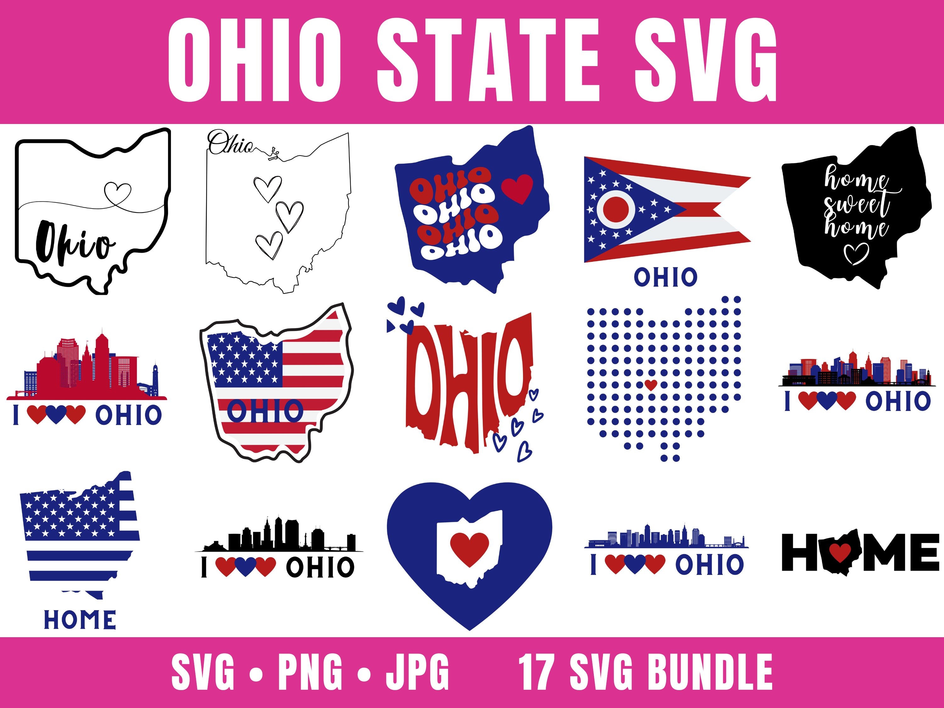 Ohio State SVG Bundle With State of Ohio Svg for Cricut I - Etsy