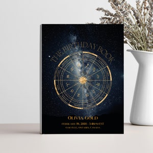 BLACK Personalized Astrology Chart Reading The Birthday Book Natal Birth Chart In-Depth Report 120 Pages Great for everyone image 1
