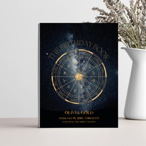 BLACK - Personalized Astrology Chart Reading - The Birthday Book - Natal Birth Chart In-Depth Report 120+ Pages - Great for everyone!