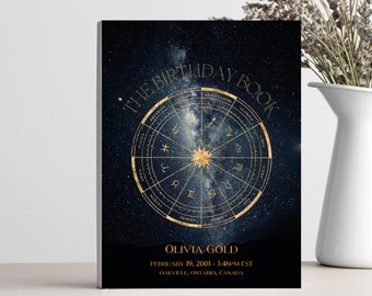 BLACK - Personalized Astrology Chart Reading - The Birthday Book - Natal Birth Chart In-Depth Report 120+ Pages - Great for everyone!