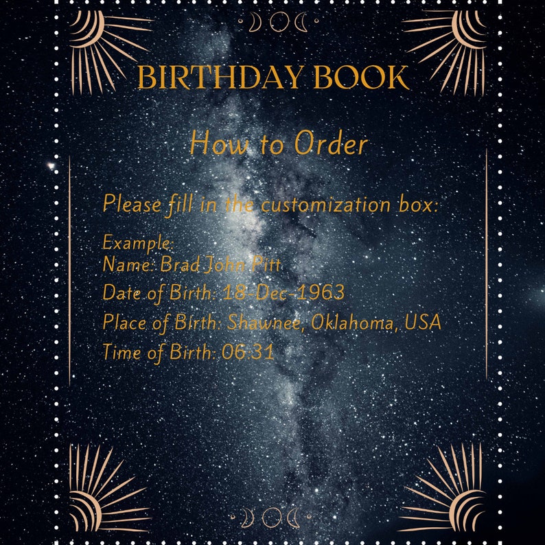 BLACK Personalized Astrology Chart Reading The Birthday Book Natal Birth Chart In-Depth Report 120 Pages Great for everyone image 9