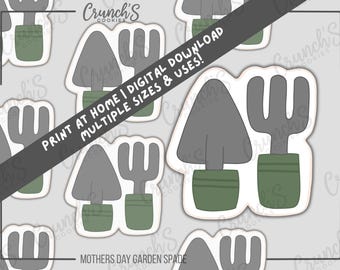 Garten Spaten Cookie Cutter Vorlage: STL & PNG Dateien (Digitaler Download)