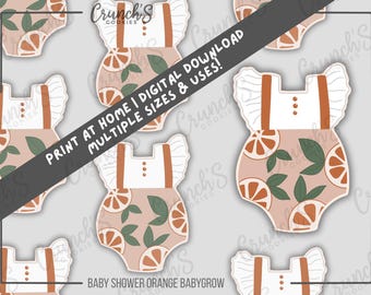Orange Babygrow Cookie Cutter Template: STL & PNG Files (Digital Download)