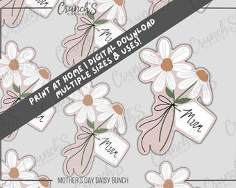 Plantilla para cortar galletas con forma de flor para el Día de la Madre: Archivos STL y PNG (Descarga digital)