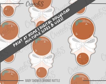 Orange Rattle Cookie Cutter Template: STL & PNG Files (Digital Download)