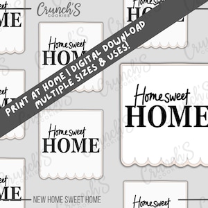 Neues Zuhause Sweet Home Cookie Cutter STL Datei Sofortdownload | STL PNG Cookie Cutter Dateien | New Home Sweet Home Keks | Digitaler Download