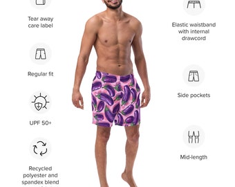 Herren Badehose Aubergine