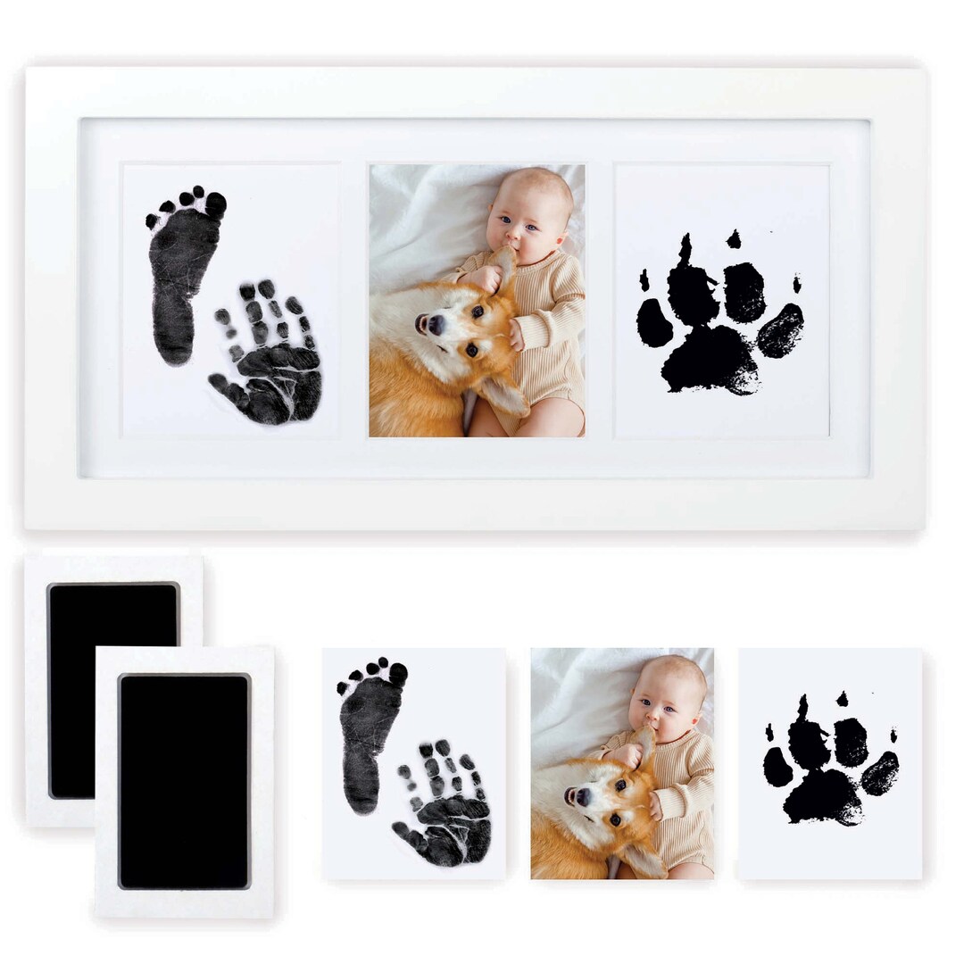 Baby Handprint & Footprint Photo Frame Kit Newborn Boys Girls Gift