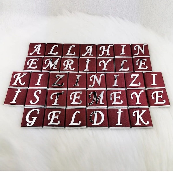 Allahin Emriyle Kizinizi Istemeye Geldik, Kiz isteme Cikolatasi/Schokoladen Set/Personalisierte Schokolade/Verlobung/Söz/ Nisan, Plexiglas