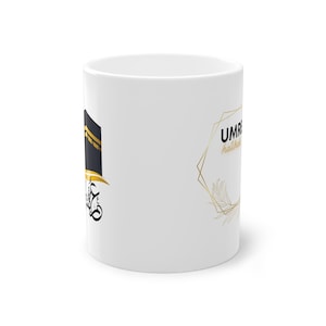 Kaaba Illustration Mug | Umrah Hajj Calligraphy 11oz Ceramic