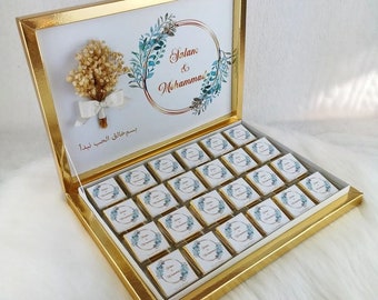 Schokobox mit Etiketten / Personalisierte Schokolade,Kızınızı istemeye geldik,Oğlunuz olmaya geldik,Hochzeit, Wedding,Verlobung,Gastgeschenk