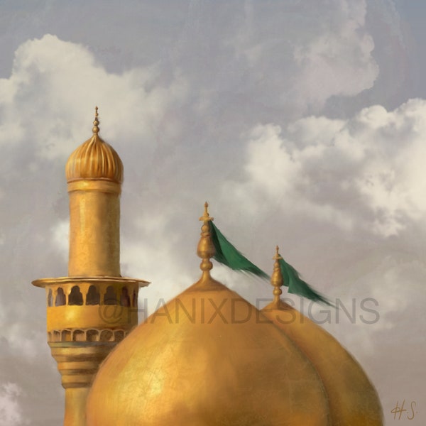 The shrine of Imam Musa Al-Kadhim & Imam Muhammad Taqi, Iraq || Mosque || Islamic Wall Art || Islamic Architecture || Islamic Decor ||