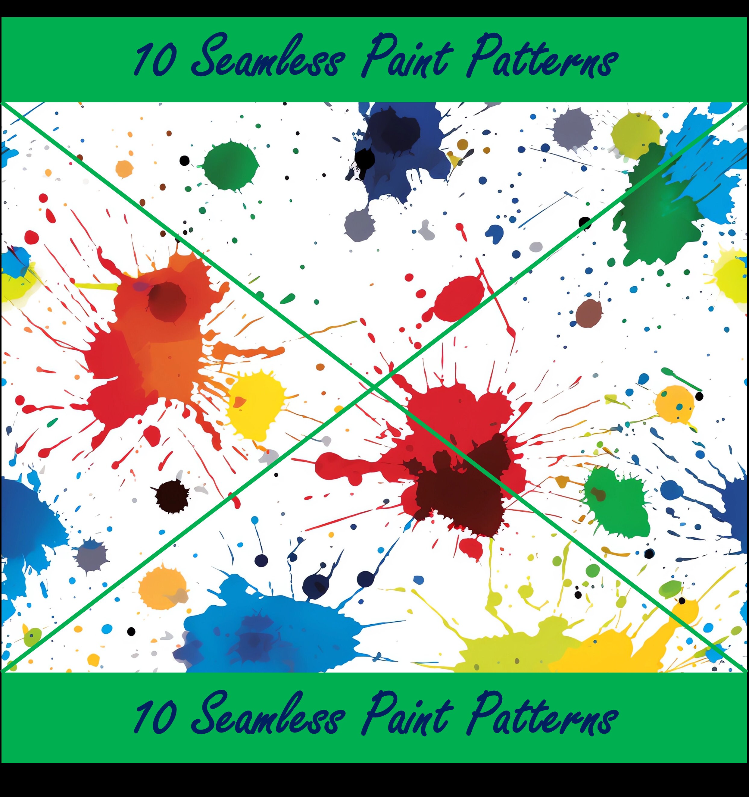 10 Repeatable Paint Splat Patterns - Seamless Digital Download for ...