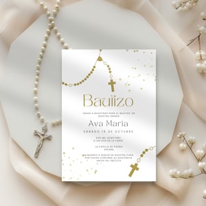 Bautizo Invitations Espanol Digital, Invitacion Para Niñas, boy or girl, Imprimible, Invitaciones De Bautizo Niño, Spanish Baptism Evite