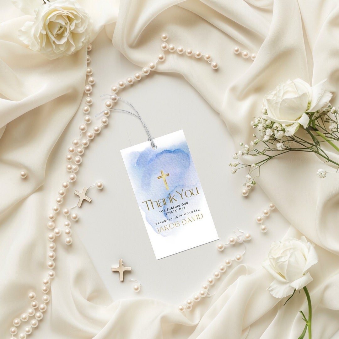 Confirmation Favor Tags for Boy, Printable Blue Favour Tags Can Be Used ...