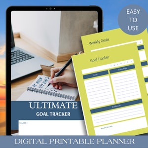 Digital GOAL TRACKER| better life guide,life goals guide,self motivation kit,visualization help,life transformation,planner product