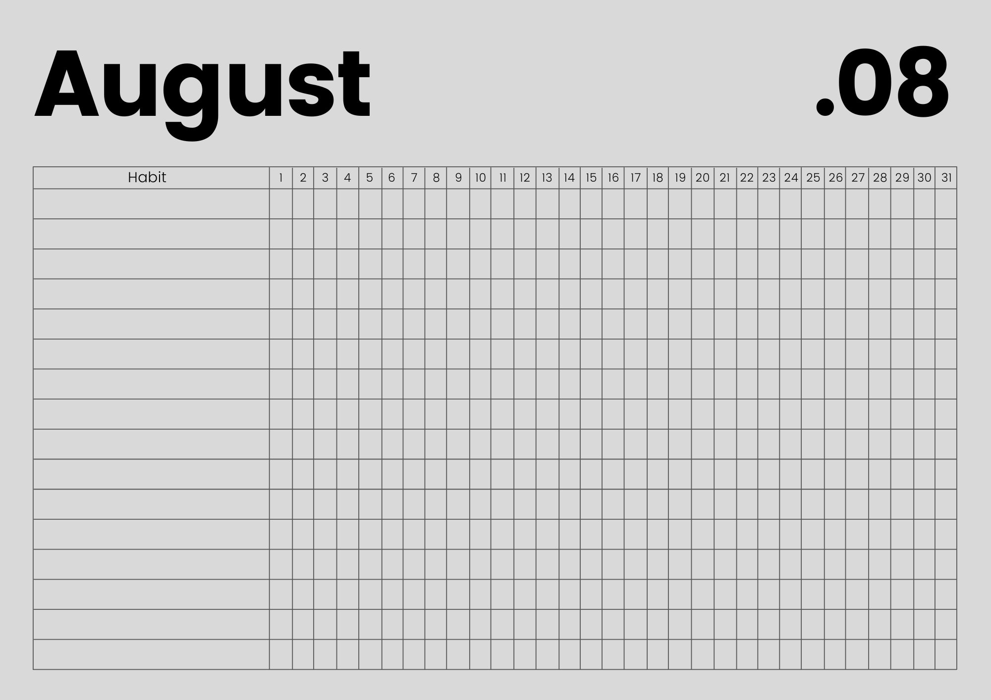 PRINTABLE HABIT TRACKER |habit Tracker,printable,30 Day Habit Tracker ...