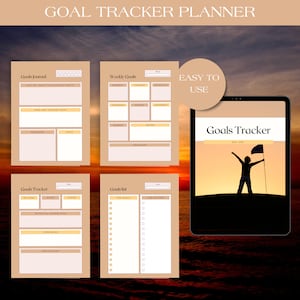 UNDATED Digital GOAL TRACKER| better life guide,life goals guide,self motivation kit,visualization help,life transformation,planner product