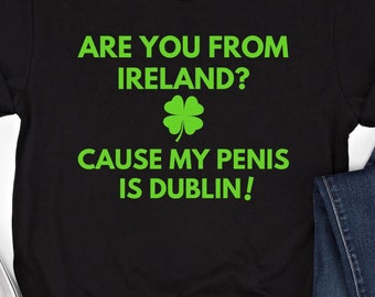 Camiseta divertida del día de San Patricio, camiseta de broma inapropiada, sudadera con frase sucia para ligar, sudadera con capucha de humor para adultos, camiseta de broma ofensiva de San Patricio