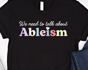 障害者啓発シャツ：私たちは障害者差別について話し合う必要がある