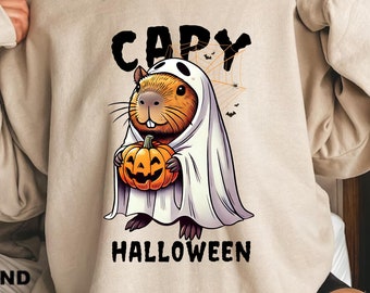 Halloween-sweater capibara, shirt kostuum capibara spook
