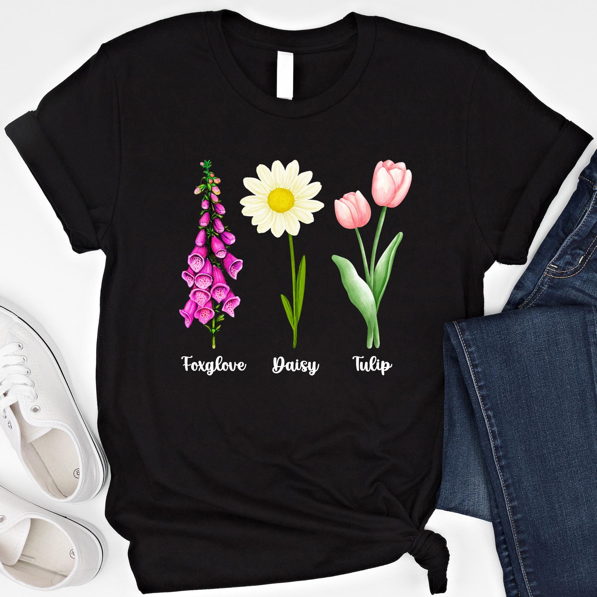 Foxglove Daisy Tulip Shirt Subtle Anti Trump T Shirt Floral Anti