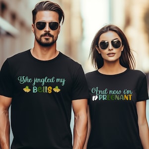 Matching Christmas Pregnancy Shirt For Couples Pregnancy Reveal Sweatshirt Funny Pregnancy Announcement Shirt Christmas Pregnant Sweater