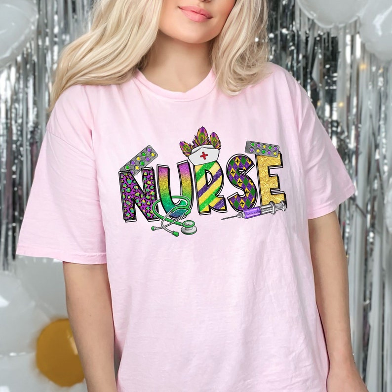 mardi gras nurse shirt