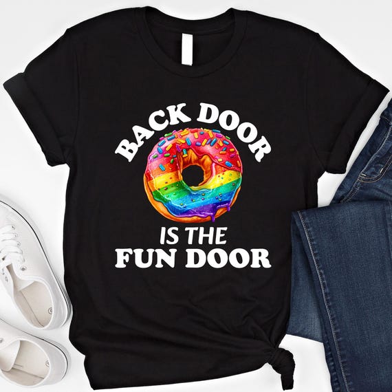 Back Door is the Fun Door Donut T-shirt, Adult Humor Tee - Etsy