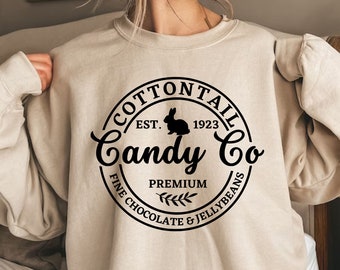 Cottontail Sweatshirt Cottontail Candy Company Easter Shirt Cottontail Candy Co Sweater Carrot Hoodie Easter Bunny Shirt Easter Sweatshirt