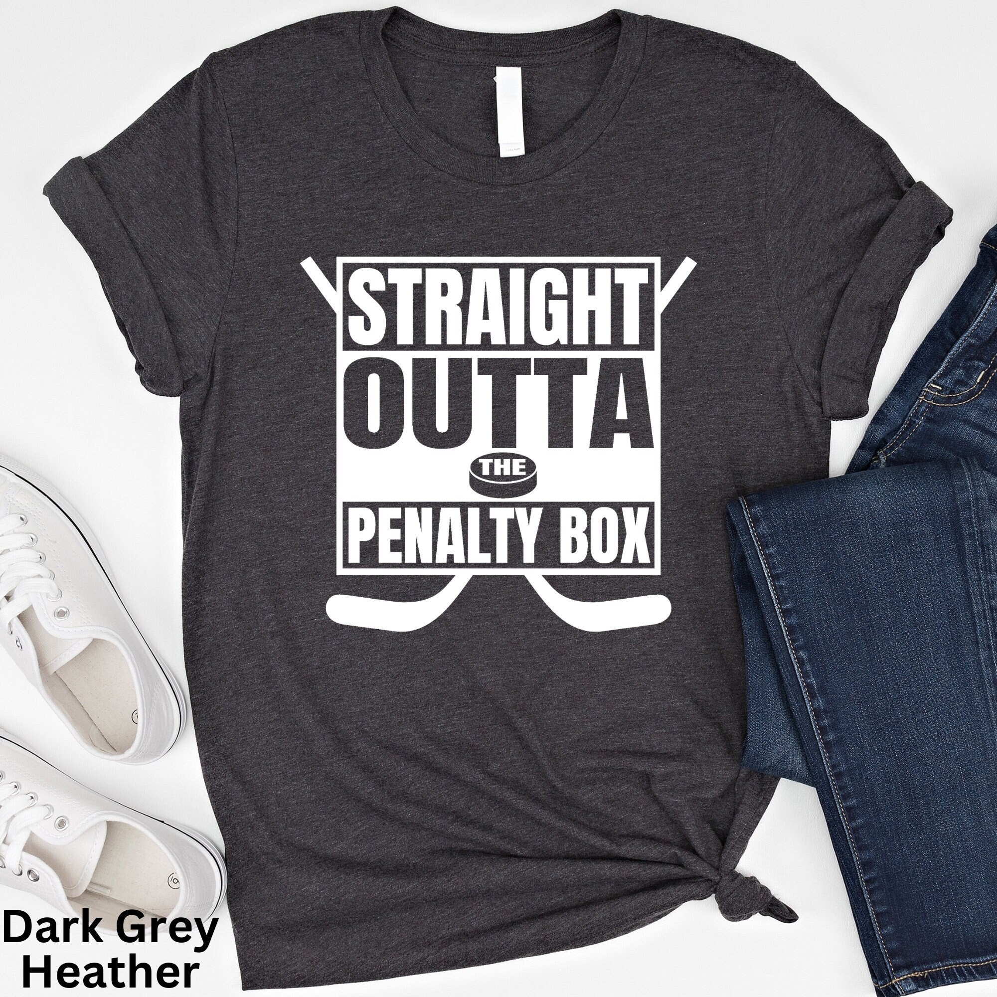 Hockey Player Shirt Hockey Sweatshirt Hockey Sayings Shirt Funny Hockey Shirts Hockey Gifts Hockey Shirt Kids Straight Outta The Penalty Box