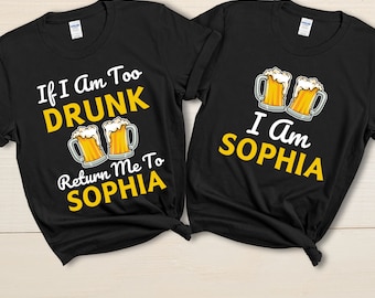Couples Drinking Shirt Funny Couples Shirts Funny Beer Tees For Couple Matching Shirts Couple Party Sweatshirt Custom Matching Couple Shirt