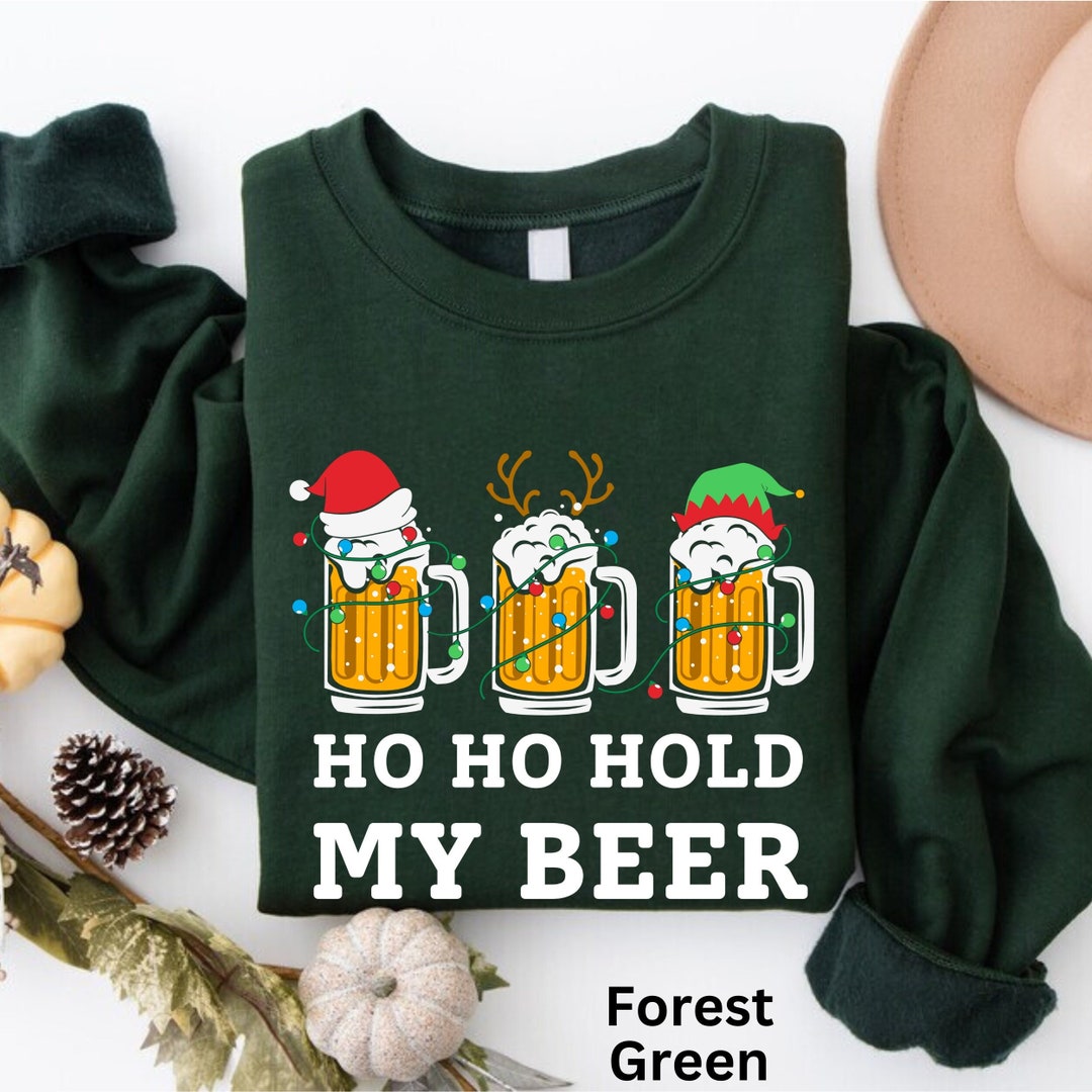 Ho Ho Hold My Beer Sweater With Pocket
