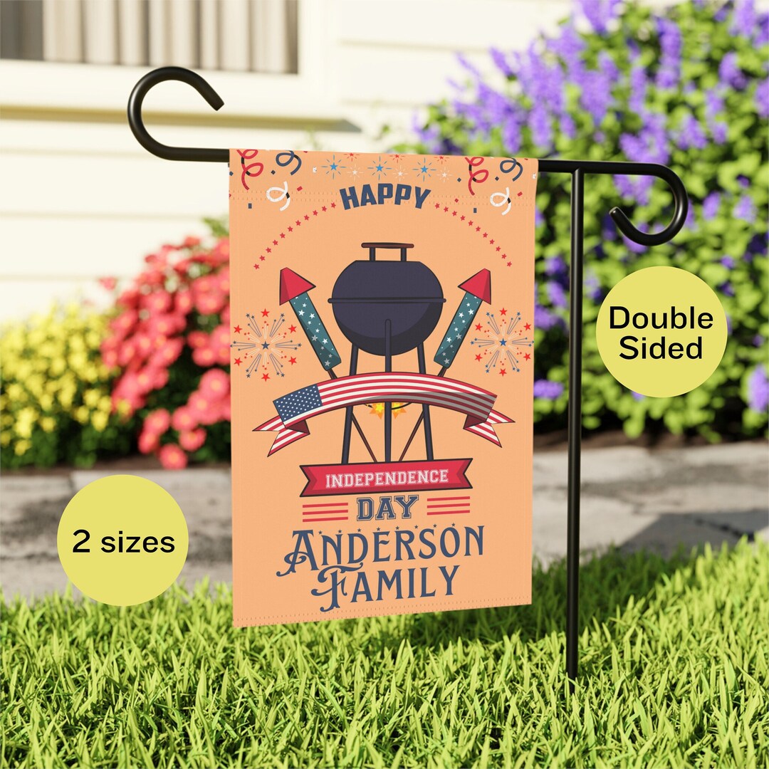 Personalized Independence Day House Decoration Banner Custom Etsy