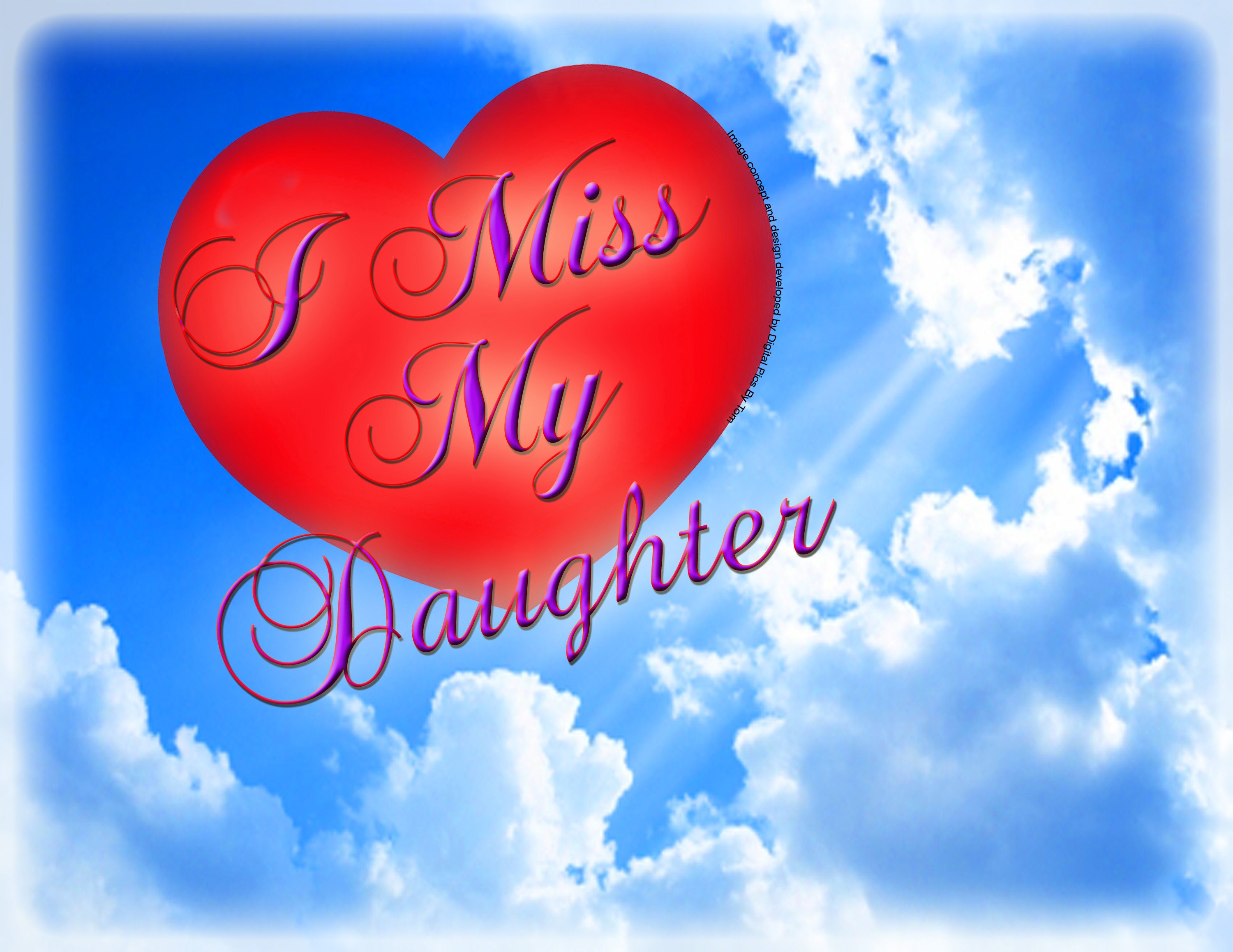 I Miss My Daughter DIY T Shirt Transfer Digital Files Etsy