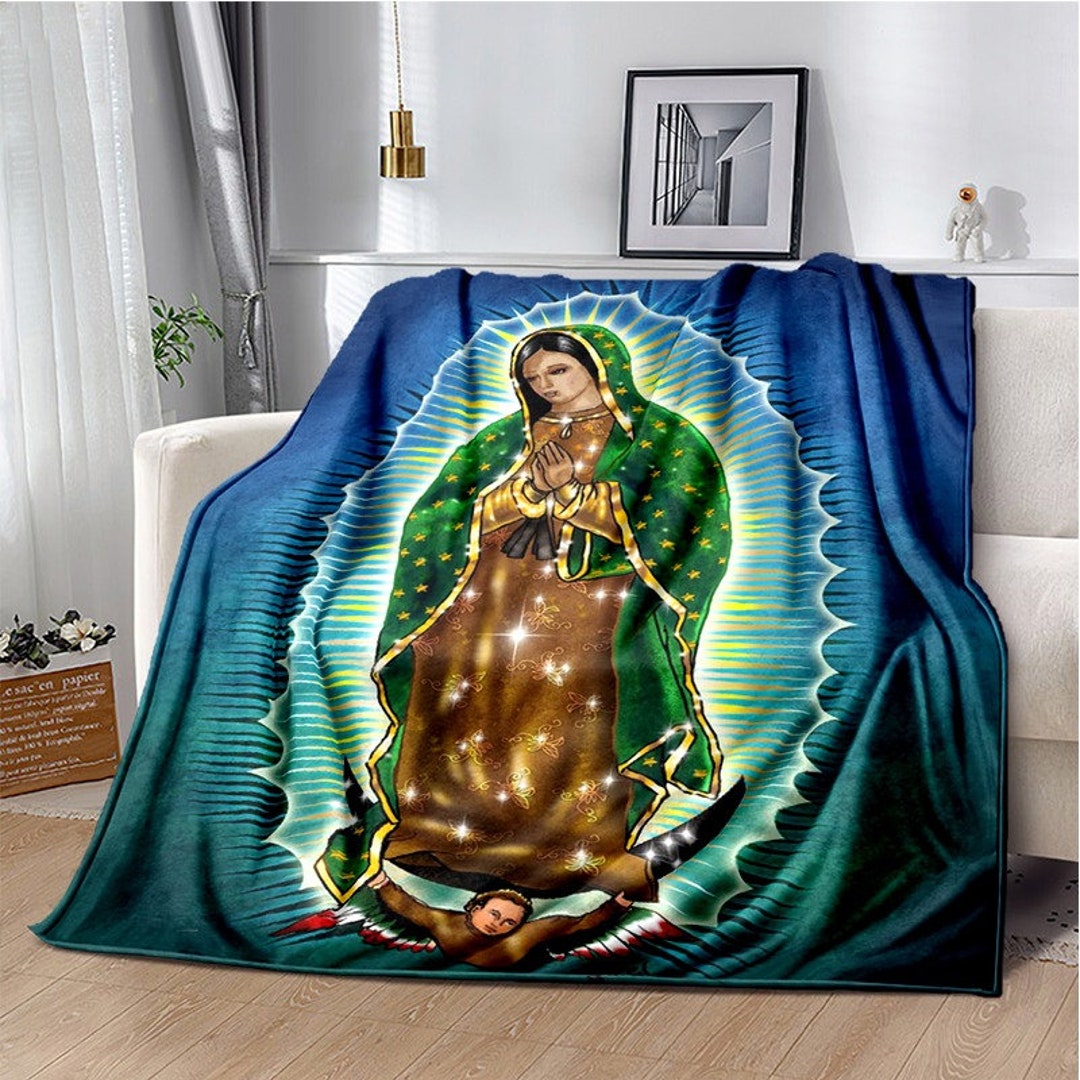Our Lady of Guadalupe Blanket Lightweight Warm Mary Throw Etsy