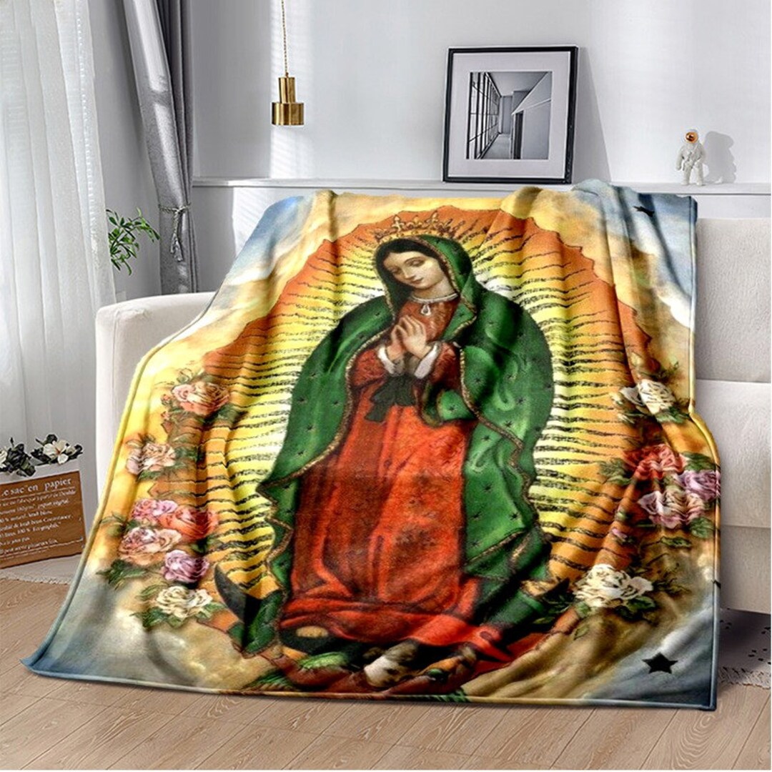 Our Lady of Guadalupe Blanket Lightweight Warm Mary Throw Etsy