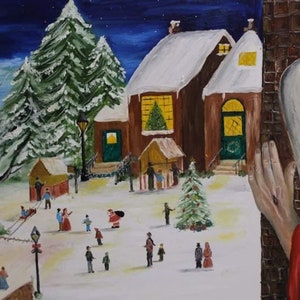 Original Handmade Oil Painting named &quot;Uninvited&quot;, Jesus Christ Painting, Oil Wall Art, 100% Handmade Christmas Painting, Christmas Gift