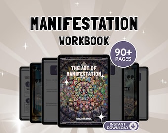 Manifestation Workbook | Prompted Reflection & Personal Growth Journal | Fillable PDF