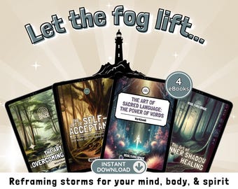 Anxiety and Shadow Release Bundle: Overcoming Anxiety; Inner Shadow Healing; Self-Acceptance; Affirmations l Digital and Printable Workbooks