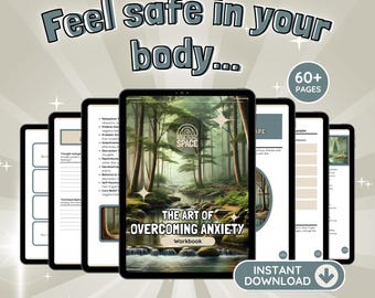 Anxiety Workbook, Self Help & Emotional Regulation Journal, Printable Ebook