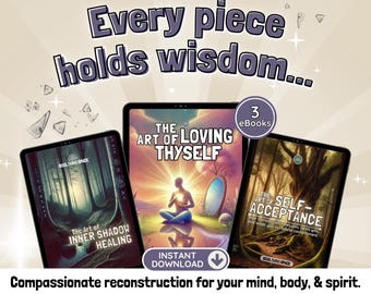 Self Care Workbook, Shadow Work, Self Love Healing Workbook Bundle, Printable Ebooks
