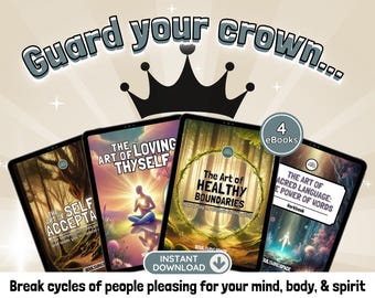 Self Respect Bundle: Healthy Boundaries, Self Love, Self-Acceptance, Affirmations l Printable Workbooks