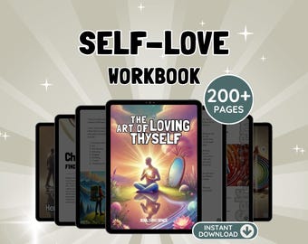 Self-Love Workbook | Prompted Reflection & Personal Growth Journal | Fillable PDF