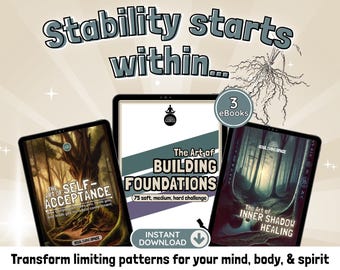 Self Help Workbook, Inner Shadow Healing Workbook Bundle for Personal Growth, Printable eBooks