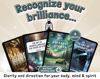 Inner Clarity & Direction Bundle: Self-Acceptance, Affirmations, Growth Planner and Dreamcrafting l Digital and Printable Workbooks