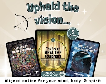 Self-Trust Rebuilding Bundle, Healthy Boundaries, Manifestation, & Dream Board Workbooks, Printable eBooks